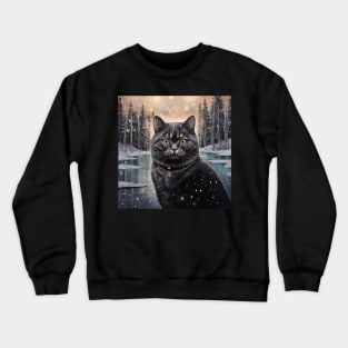 Glittery British Shorthair Cat Crewneck Sweatshirt